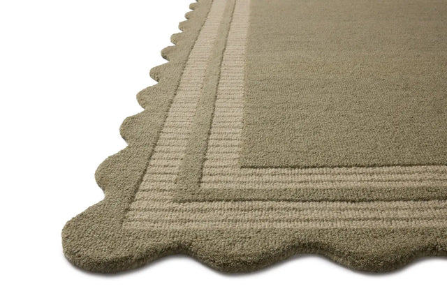 Chris Loves Julia x Loloi Scottie SCO-01 Olive / Pebble Rug - rug corner