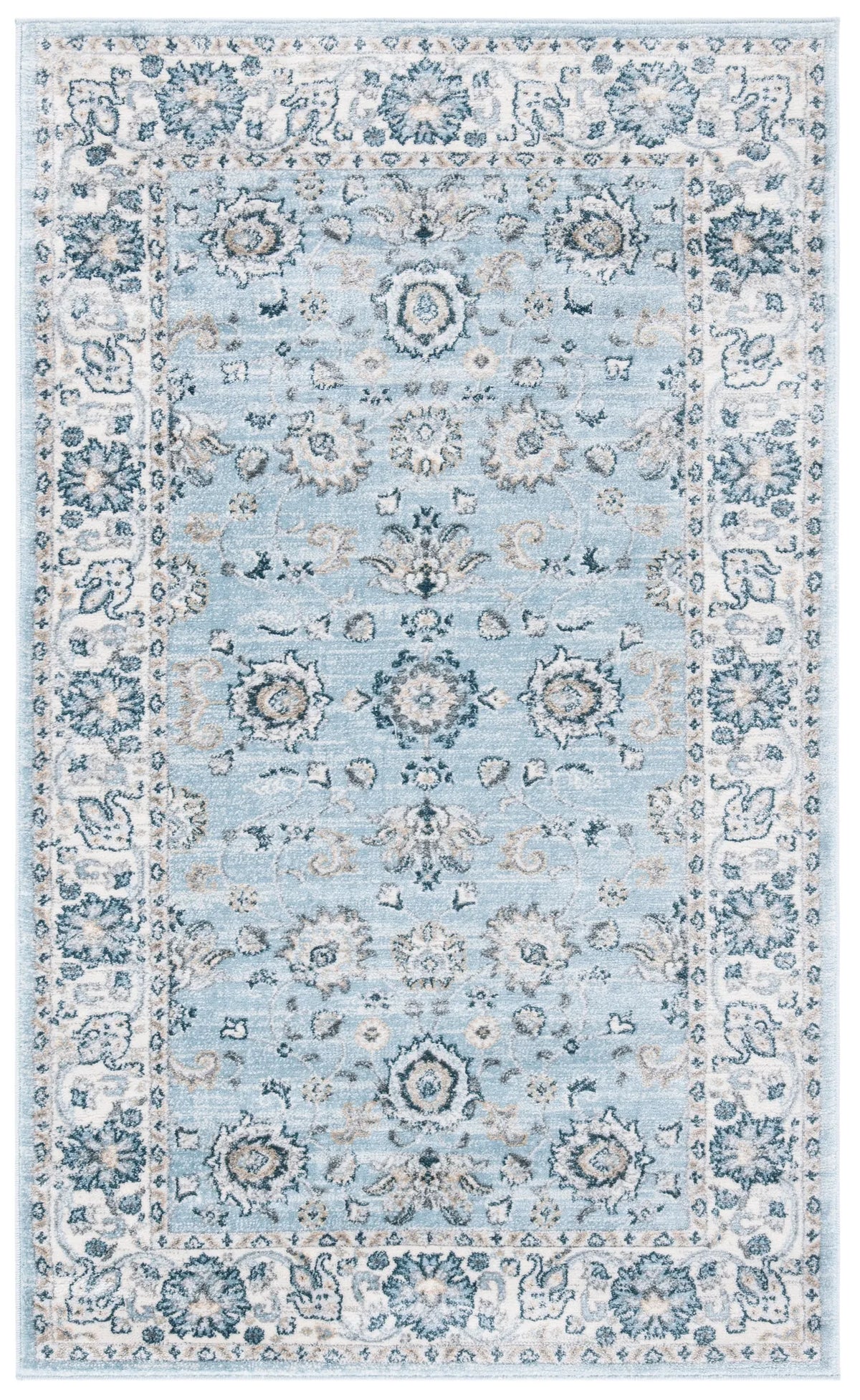 Safavieh Isabella 3'-0" x 5'-0" Rug in Light Blue / Cream