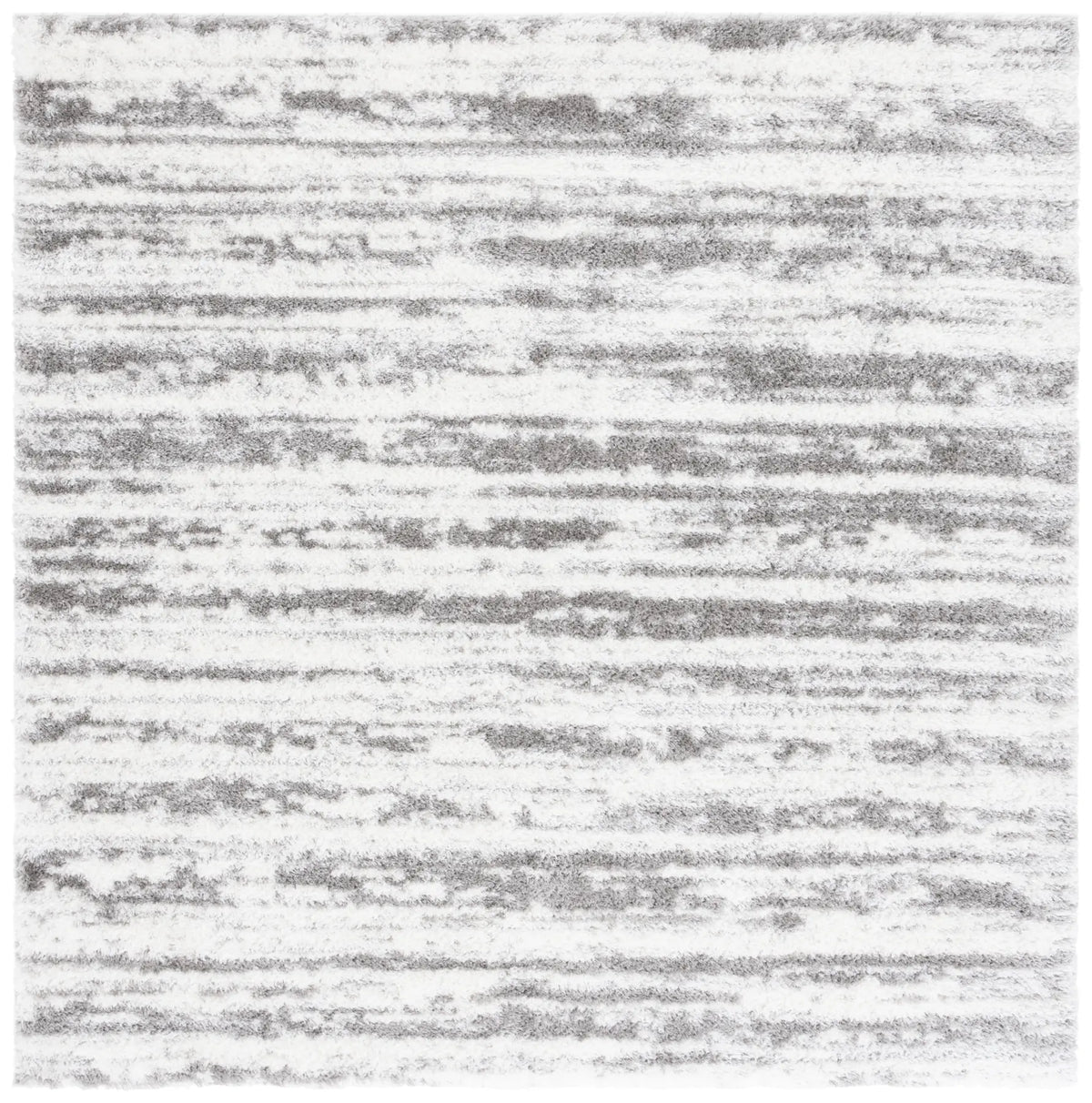 Safavieh Tahoe Shag 6'-7" x 6'-7" Rug in Ivory / Dark Grey