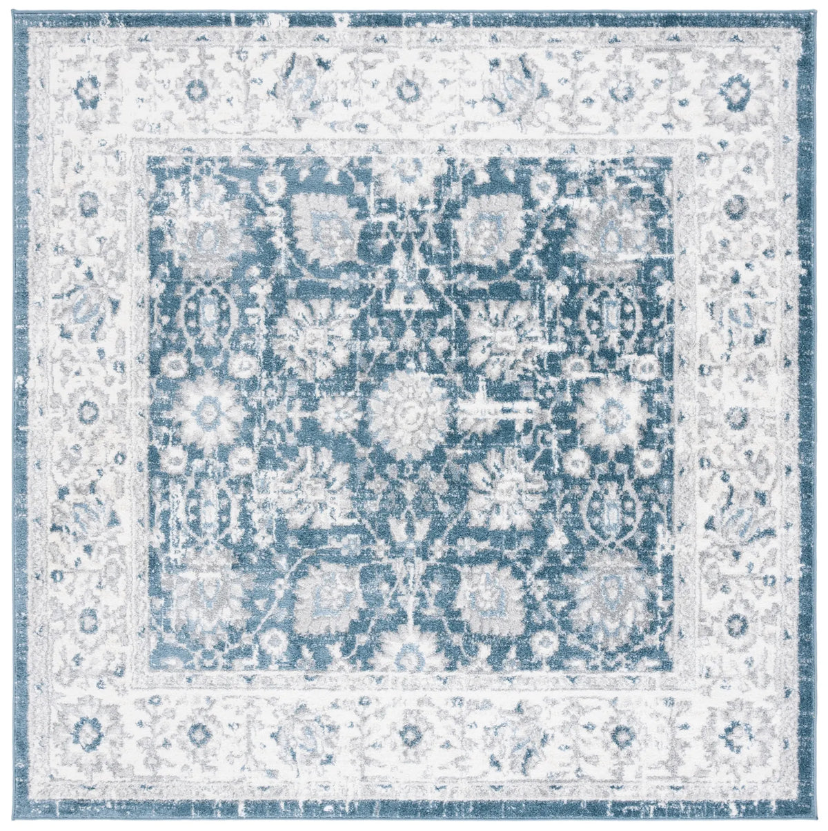 Safavieh Layla 6'-7" x 6'-7" Rug in Blue / Ivory Grey