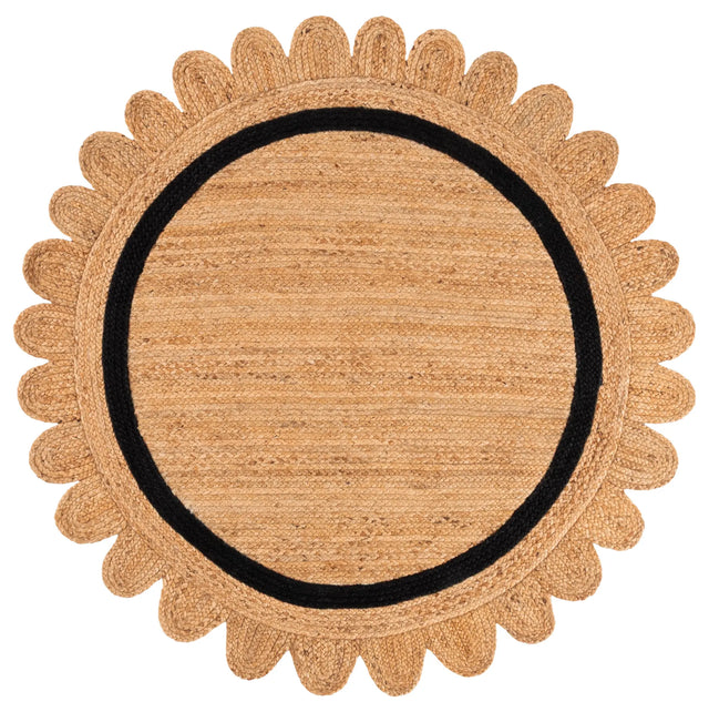 Safavieh Natural Fiber 6'-0" x 6'-0" Rug in Natural / Black