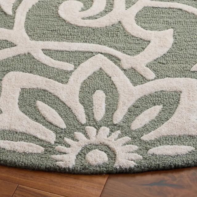 Safavieh Glamour 6'-0" x 6'-0" Rug in Sage Green / Ivory