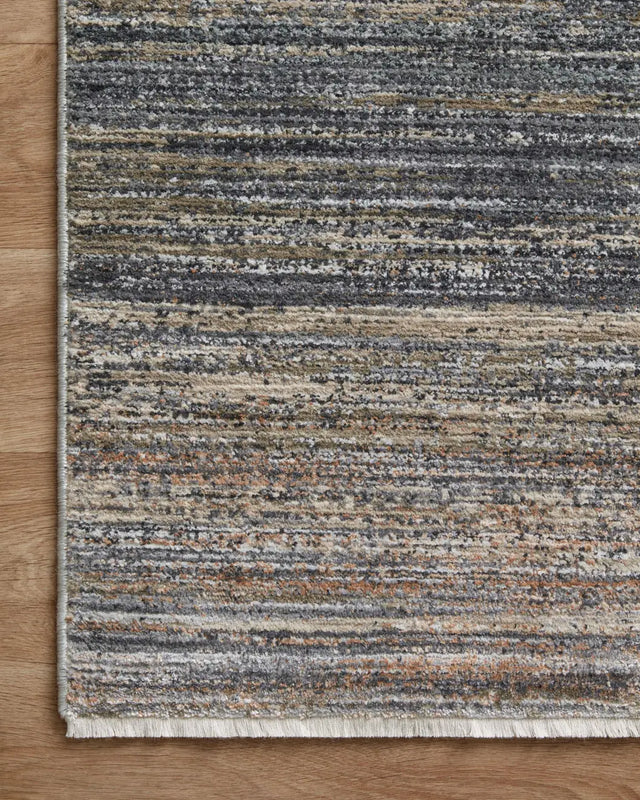 Loloi Soho Soh-02 Earth/Multi Rug - corner on wood