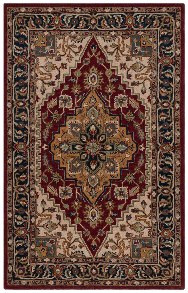 Safavieh Heritage 4'-0" x 6'-0" Rug in Red / Ivory