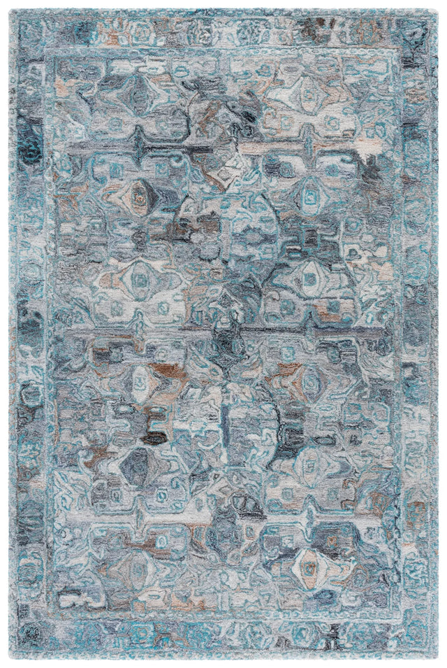 Safavieh Anatolia 4'-0" x 6'-0" Rug in Turquoise / Grey