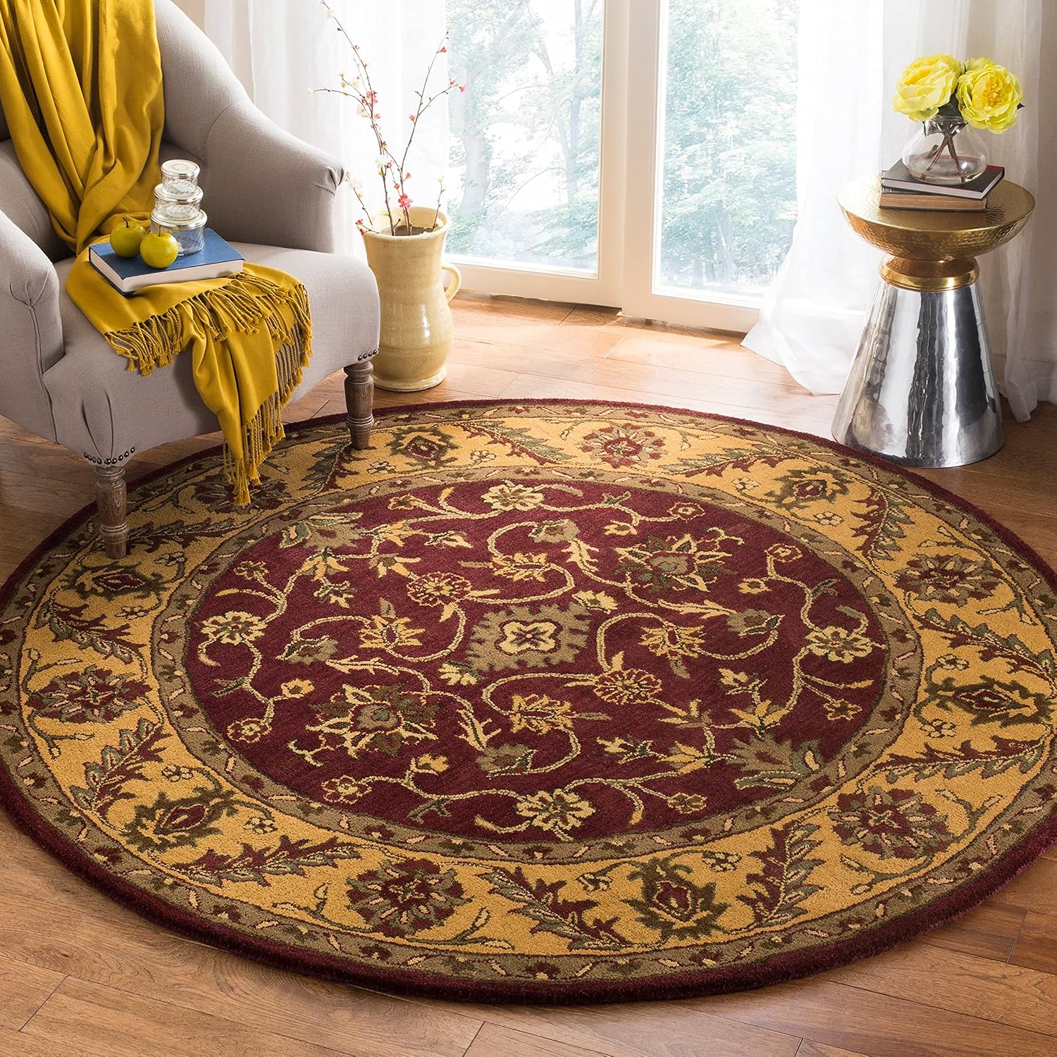 Safavieh Golden Jaipur Gj250C Burgundy / Gold Rugs