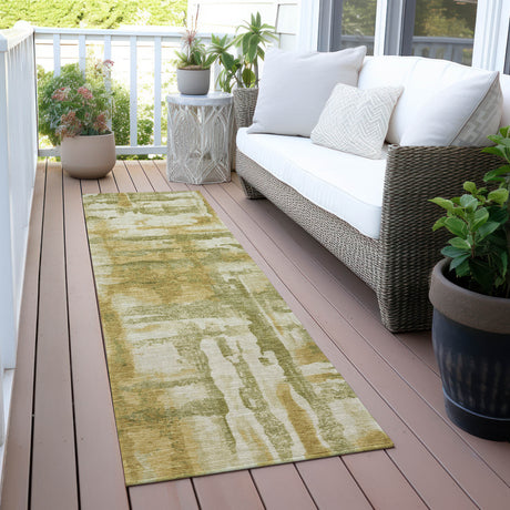 Addison Chantille ACN2015 Abstract Machine Made Transitional Aloe Rug