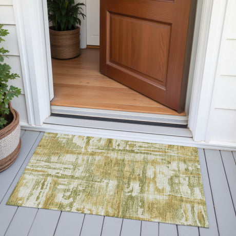 Addison Chantille ACN2015 Abstract Machine Made Transitional Aloe Rug