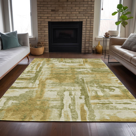 Addison Chantille ACN2015 Abstract Machine Made Transitional Aloe Rug