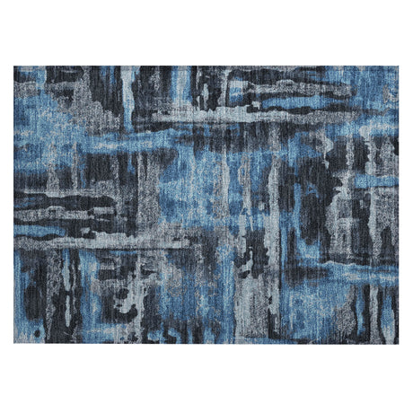 Addison Chantille ACN2015 Abstract Machine Made Transitional Black Rug