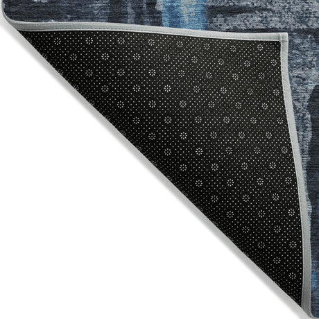 Addison Chantille ACN2015 Abstract Machine Made Transitional Black Rug