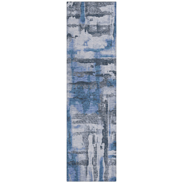 Addison Chantille ACN2015 Abstract Machine Made Transitional Blue Rug