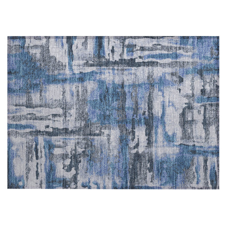 Addison Chantille ACN2015 Abstract Machine Made Transitional Blue Rug