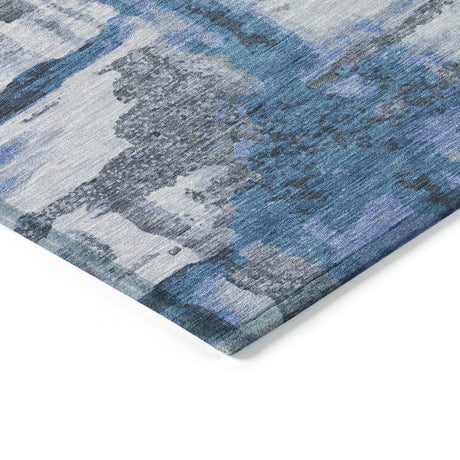 Addison Chantille ACN2015 Abstract Machine Made Transitional Blue Rug