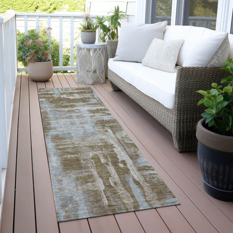 Addison Chantille ACN2015 Abstract Machine Made Transitional Brown Rug