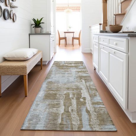 Addison Chantille ACN2015 Abstract Machine Made Transitional Brown Rug