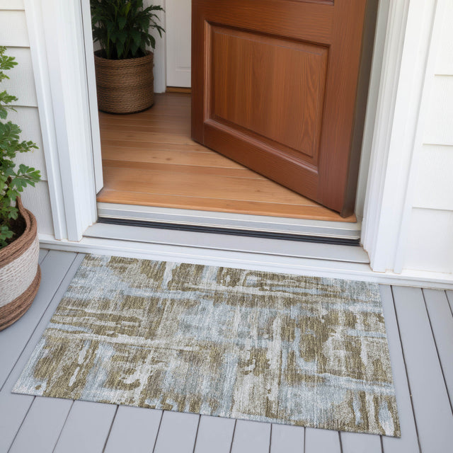 Addison Chantille ACN2015 Abstract Machine Made Transitional Brown Rug