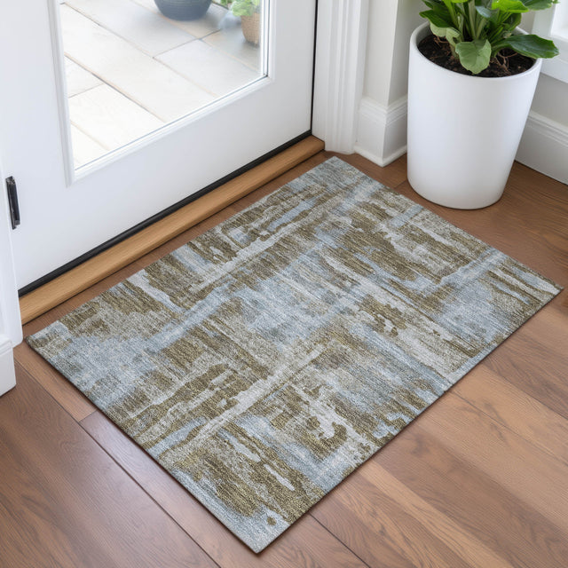 Addison Chantille ACN2015 Abstract Machine Made Transitional Brown Rug