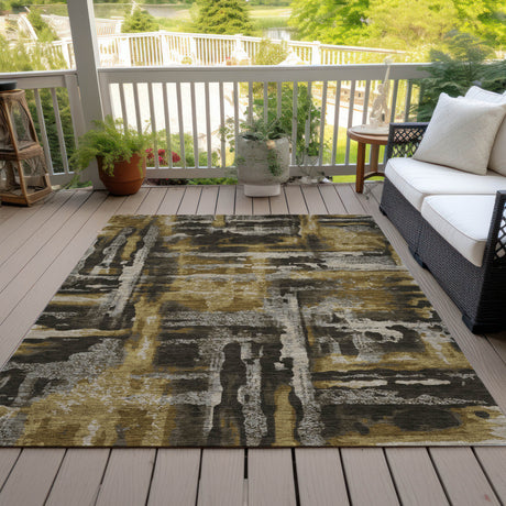 Addison Chantille ACN2015 Abstract Machine Made Transitional Coffee Rug