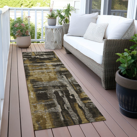 Addison Chantille ACN2015 Abstract Machine Made Transitional Coffee Rug