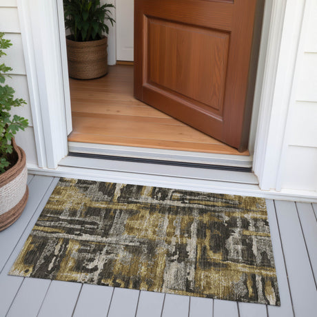 Addison Chantille ACN2015 Abstract Machine Made Transitional Coffee Rug