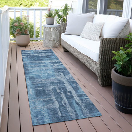 Addison Chantille ACN2015 Abstract Machine Made Transitional Denim Rug