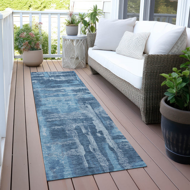 Addison Chantille ACN2015 Abstract Machine Made Transitional Denim Rug