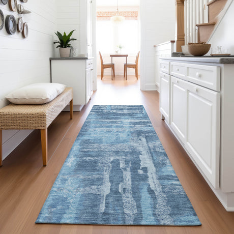 Addison Chantille ACN2015 Abstract Machine Made Transitional Denim Rug