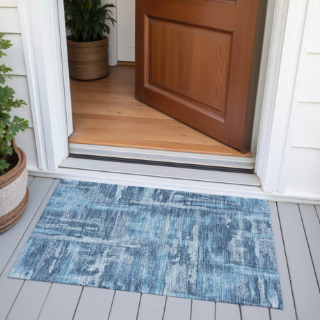 Addison Chantille ACN2015 Abstract Machine Made Transitional Denim Rug