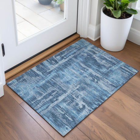 Addison Chantille ACN2015 Abstract Machine Made Transitional Denim Rug
