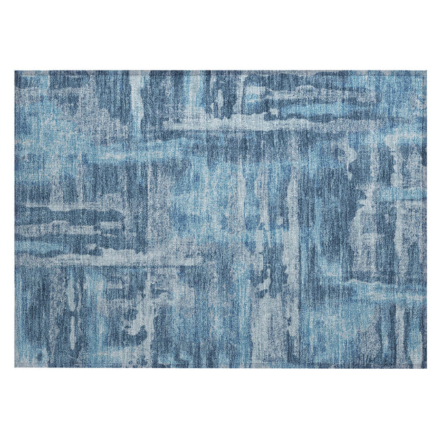 Addison Chantille ACN2015 Abstract Machine Made Transitional Denim Rug