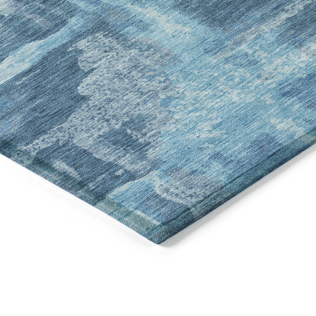 Addison Chantille ACN2015 Abstract Machine Made Transitional Denim Rug