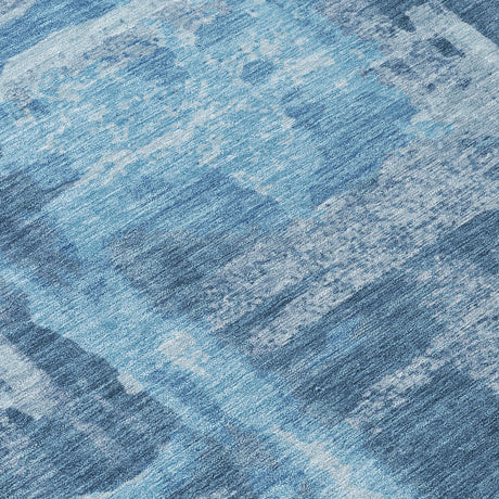 Addison Chantille ACN2015 Abstract Machine Made Transitional Denim Rug