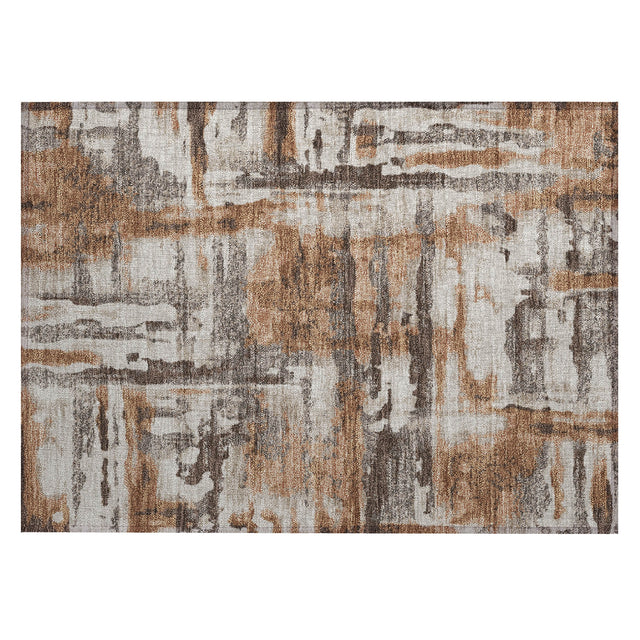 Addison Chantille ACN2015 Abstract Machine Made Transitional Paprika Rug