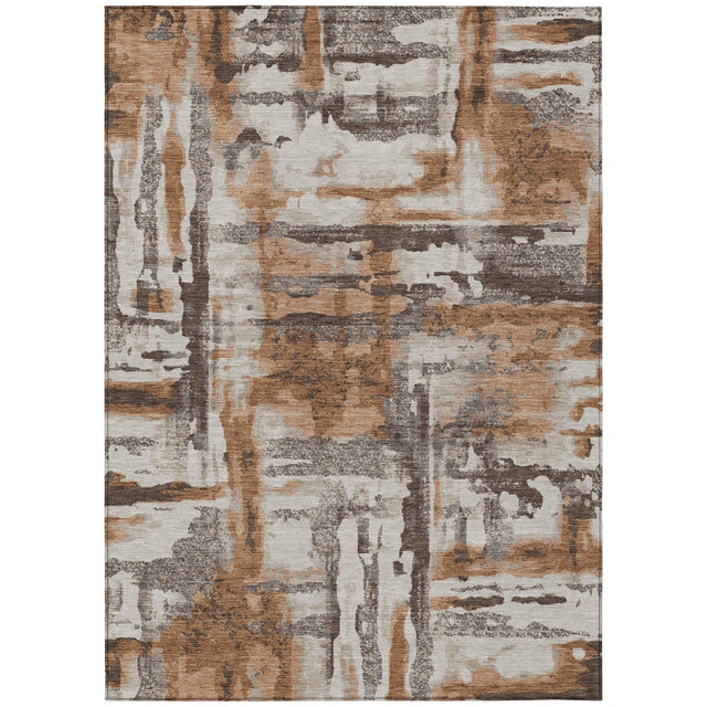Addison Chantille ACN2015 Abstract Machine Made Transitional Paprika Rug