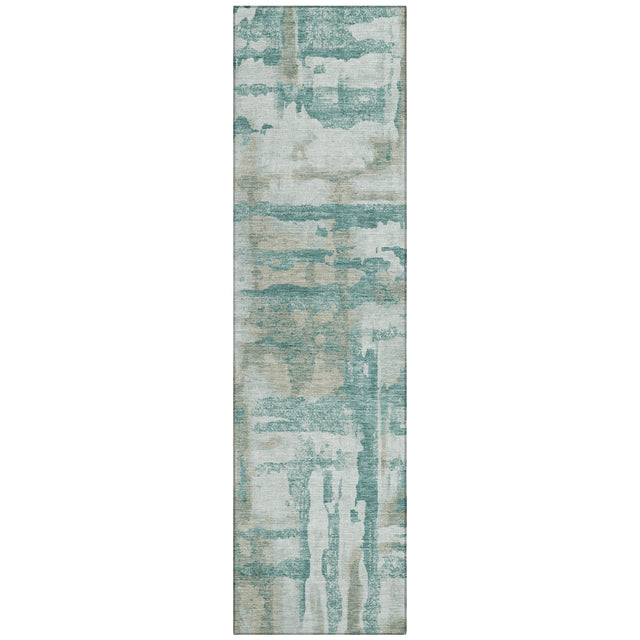 Addison Chantille ACN2015 Abstract Machine Made Transitional Teal Rug