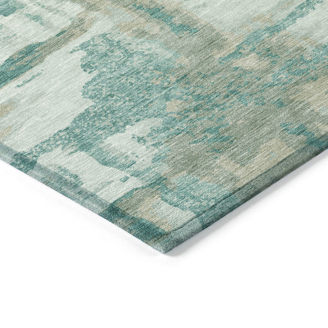 Addison Chantille ACN2015 Abstract Machine Made Transitional Teal Rug