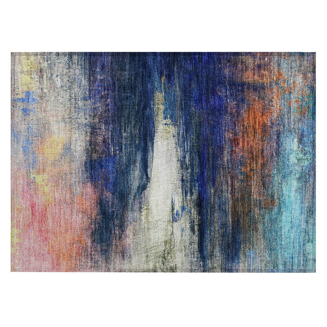 Addison Chantille ACN2016 Abstract Machine Made Transitional Blue Rug