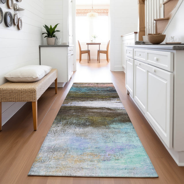 Addison Chantille ACN2016 Abstract Machine Made Transitional Brown Rug