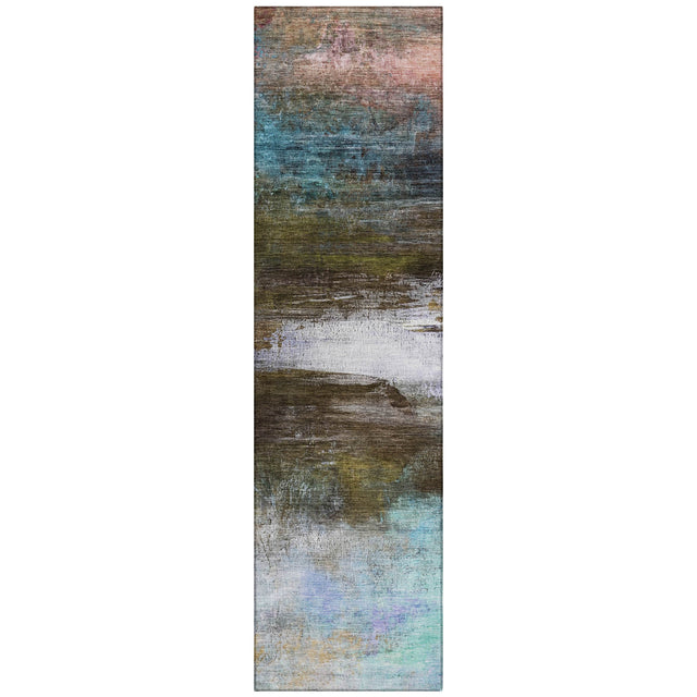 Addison Chantille ACN2016 Abstract Machine Made Transitional Brown Rug
