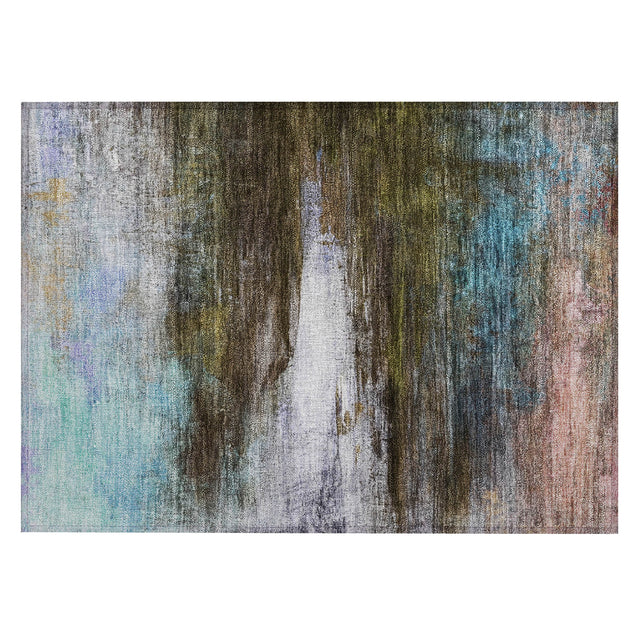 Addison Chantille ACN2016 Abstract Machine Made Transitional Brown Rug