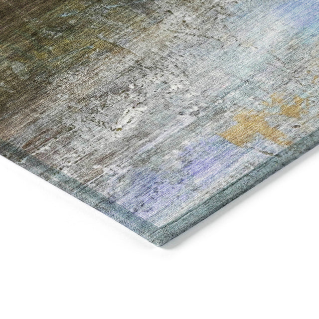 Addison Chantille ACN2016 Abstract Machine Made Transitional Brown Rug