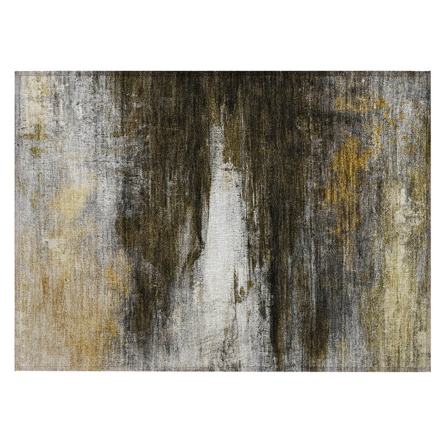 Addison Chantille ACN2016 Abstract Machine Made Transitional Chocolate Rug