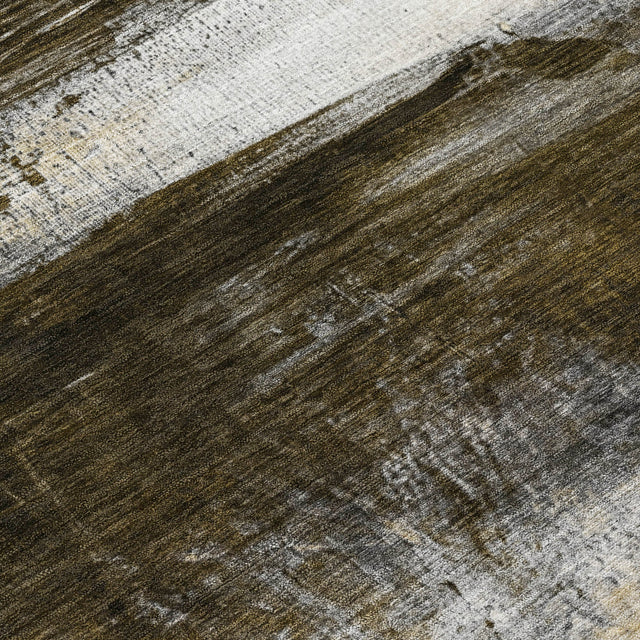 Addison Chantille ACN2016 Abstract Machine Made Transitional Chocolate Rug