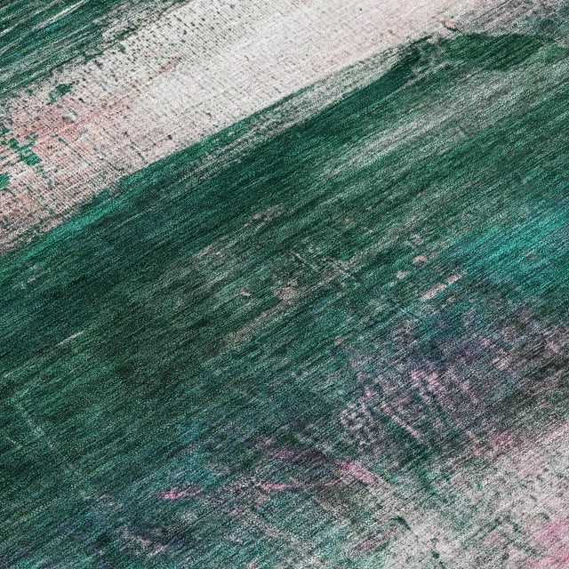 Addison Chantille ACN2016 Abstract Machine Made Transitional Green Rug