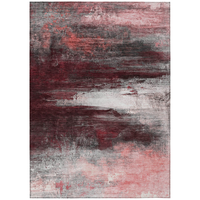 Addison Chantille ACN2016 Abstract Machine Made Transitional Merlot Rug
