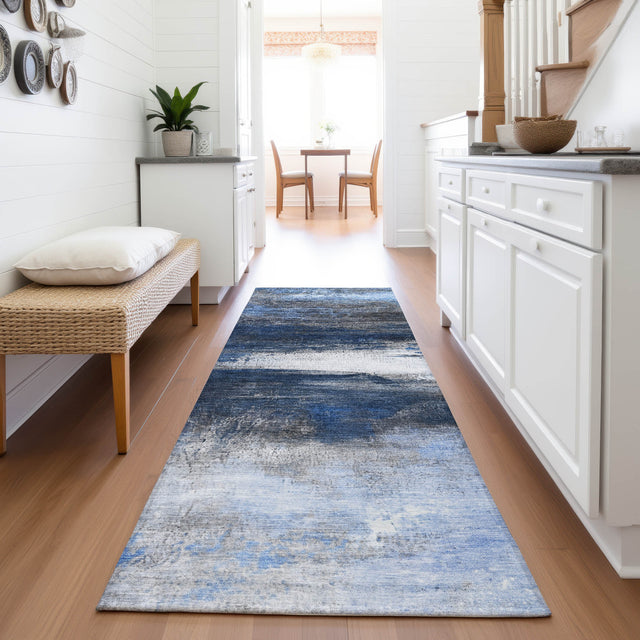 Addison Chantille ACN2016 Abstract Machine Made Transitional Navy Rug