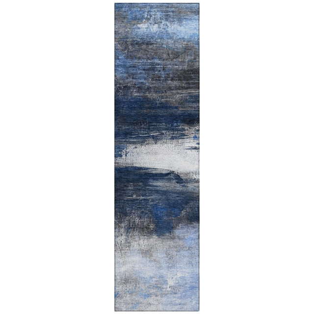 Addison Chantille ACN2016 Abstract Machine Made Transitional Navy Rug