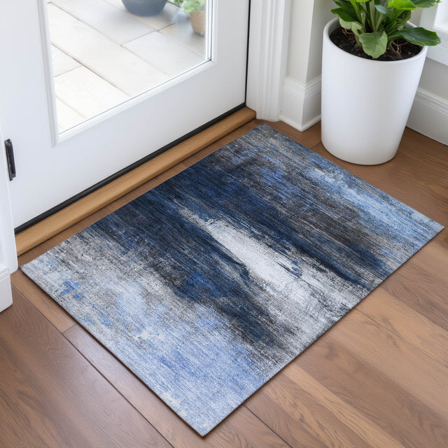 Addison Chantille ACN2016 Abstract Machine Made Transitional Navy Rug