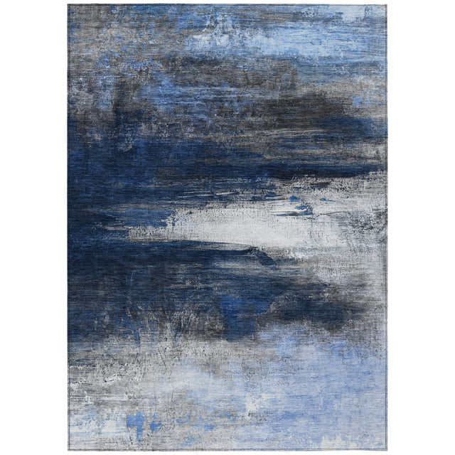 Addison Chantille ACN2016 Abstract Machine Made Transitional Navy Rug